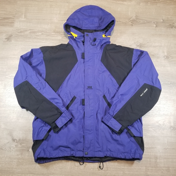 VTG Y2K Helly Hansen Helly Tech Mens Ski Snow Jacket Purple/Black